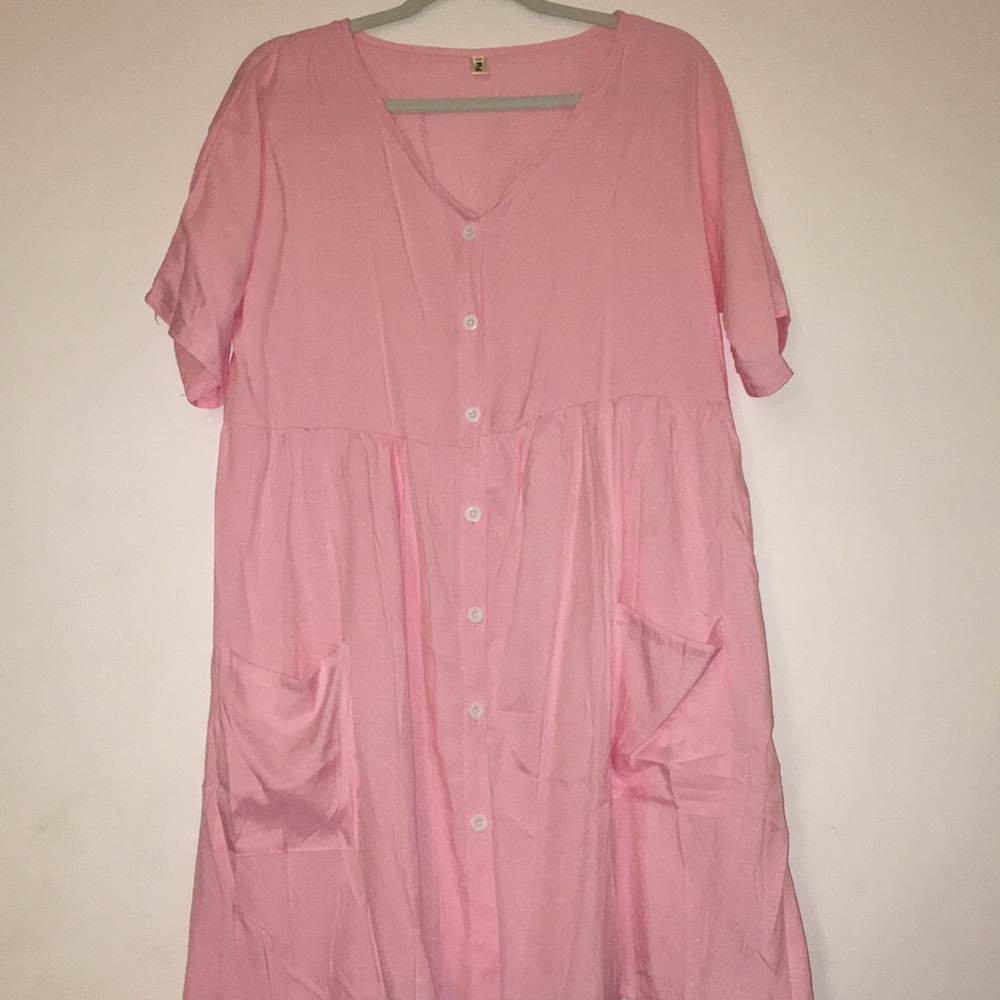 Pink smock dress